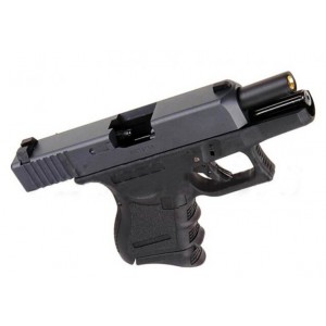 Страйкбольный пистолет WE GLOCK-27 gen4, металл слайд, сменные накладки, WE-G006B-BK